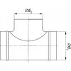 Ventiliatorius Ortakių trišakis ALNOR TPCL-200-200, su tarpine, 90°