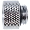„Alphacool“ jungties adapteris, tiesus G1/4 colio lizdas į G1/4 colio kištuką, chromuotas sidabrinis