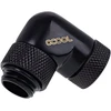 „Alphacool“ kampinis adapteris, 90 laipsnių pasukamas, G1/4 lizdas į G1/4 kištuką, juodas