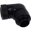 „Alphacool“ kampinis adapteris, 90 laipsnių pasukamas, G1/4 lizdas į G1/4 kištuką, juodas