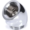 „Alphacool“ 45 laipsnių G1/4 colio kištukas į G1/4 colio kištuką, chromuotas