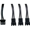 „Alphacool“ skaitmeninis RGB LED Y tipo kabelis, 3 krypčių, su JST jungtimi, juodas, 60 cm