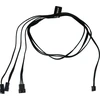 „Alphacool“ skaitmeninis RGB LED Y tipo kabelis, 3 krypčių, su JST jungtimi, juodas, 60 cm