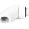 „Alphacool“ kampinis adapteris, 45 laipsnių, dvigubas, pasukamas, G1/4 lizdas į G1/4 lizdą, baltas