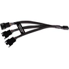 „Alphacool“ Y skirstytuvas, 4 kontaktų į 3 x 4 kontaktų PWM, 15 cm, juodas