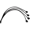 Alphacool Y-Splitter aRGB 3-pin to 4x 3-pin 30cm – juodos spalvos