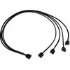 Alphacool Y-Splitter aRGB 3-pin to 4x 3-pin 60cm – juodos spalvos