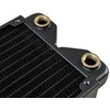 „Alphacool Phobya R27-S420“ radiatorius, 420 mm radiatorius, 18 FPI, varinės briaunos, 2x G1/4 colių jungtys – juodos spalvos