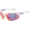 ALPINA Cycling Glasses NYLOS HR Baltas‑Violetinė Violetinė Mirror Lens Cat.3