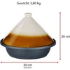 Alpina - Tajine stew puodas with ceramic conical lid 30x25 cm 2.5 L