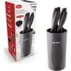 Alpina Alpina 5 virtuvinių peilių rinkinys su stovu 10,5x22cm Juodas
