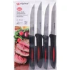 Alpina - INOX nerūdijančio plieno kepsnių peilių rinkinys 23 cm 6 vnt. (juodas)