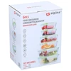 Alpina - Set of 6 glass food containers with lid Priešpiečių dėžutė 370 ml / 640 ml / 1050 ml