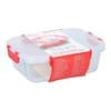 Alpina - Glass food container with lid Priešpiečių dėžutė 21x16x6 cm 1 L