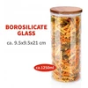 Alpina - Glass Jar/Storage Container with Lid 1250 ml 9.5 x 21 cm