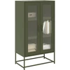 Highboard Olive Žalias 68x39x123 cm Plienas