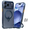 Dėklas Amazingthing TORRAS Ostand Spin Air - etui do iPhone 17 Pro kompatybilne su MagSafe (midnight mėlynas) [N]