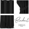 Naktinė užuolaida su žiedais AmeliaHome BLACKOUT 140X270 cm, 1 vnt., spalva: juoda