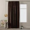 Naktinė užuolaida AmeliaHome VELVET 140X270 cm, 1 vnt., juosta/kabliukai, spalva: tamsiai ruda