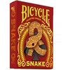 Bicycle Snake žaidimo kortos – kolekcinė raudona/auksinė kaladė pokeriui