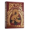 Bicycle Snake žaidimo kortos – kolekcinė raudona/auksinė kaladė pokeriui