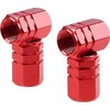 Aliuminio vožtuvų dangteliai, raudoni, 4 vnt., amio-02238