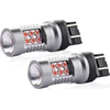 Dvi raudonos T20 LED lemputės su 24SMD diodais