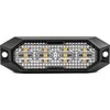 Plokščia LED įspėjamoji blykstės lempa, oranžinė, 4x3W, R65 R10, 12V/24V, IP6K9K AMIO-03929
