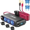 Išplėtimo lizdas su voltmetru, USB ir USB-C 12–24 V, AMIO-03782