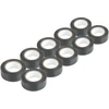 PVC izoliacinių juostų rinkinys, 10 vnt. juodų, 19 mm x 20 m x 0,13 mm, amio-04844