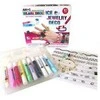 Vitražinių dažų rinkinys ICE JEWELERY, Amos, 10 spalvų po 10,5ml + 3 apyrankės + 5 žiedai