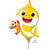 AMSCAN Baby Shark a30 mini formos folijos balionas laisvas 4076302