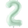 PartyDeco Folinis balionas skaičius 2, žalsvas 72cm
