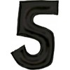 AMSCAN folijos balionas numeris 5 satino juodas 86cm N34 supakuotas 9917307