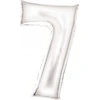 AMSCAN folijos balionas numeris 7 satino baltas 86cm 9917299