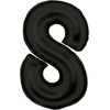 AMSCAN folijos balionas numeris 8 satino juodas 86cm N34 supakuotas 9917310