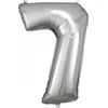 AMSCAN folijos balionas Didelis numeris 7 sidabrinis 57x86cm N34 supakuotas 9906292