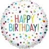 AMSCAN Happy Birthday folijos balionas su taškais