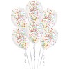 AMSCAN Balony skaidrus su konfetti w środku - 28 cm - 6 vnt. universalus