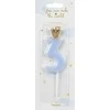 PartyDeco Žvakutė Skaičius su karūna, žydra 9,5cm, Skaičius: 3