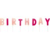 AMSCAN HAPPY BIRTHDAY gimtadienio žvakės, rožinės raidės 551763