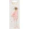 PartyDeco Žvakutė Skaičius su karūna, rausva 9,5cm, Skaičius: 4