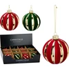 ROSA Christmas Tree toy Stripes. red/žalias. 8 cm