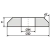 ANDRE PROFILUOTAS ŠLIFAVIMO DISKAS 125mm x 8mm x 20mm 95A60N7VTE10-35 PILKAS „TIPAS 1C”