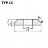 ANDRE PROFILUOTAS ŠLIFAVIMO DISKAS 200mm x 10mm x 32mm 99A60K7VE01-35 Baltas „TYP 1C”