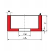 ANDRE TAURENIO FORMOS ŠLIFAVIMO DISKAS 150mm x 80mm x 32mm 99A46K7VE01-35 Baltas „6 TIPAS”