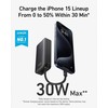 Anker Nano išorinė baterija (10 000 mAh, 30 W, integruotas USB-C laidas, mėlyna)