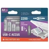 Ansmann 1312-0044 Li-Ion baterijos AA tipo 2200, 4 vnt., su dėžute