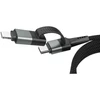 Ansmann 1700-0188 kabelis USB 1,2 m USB A/USB C USB C/Lightning juoda, sidabrinė