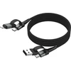Ansmann 1700-0188 kabelis USB 1,2 m USB A/USB C USB C/Lightning juoda, sidabrinė